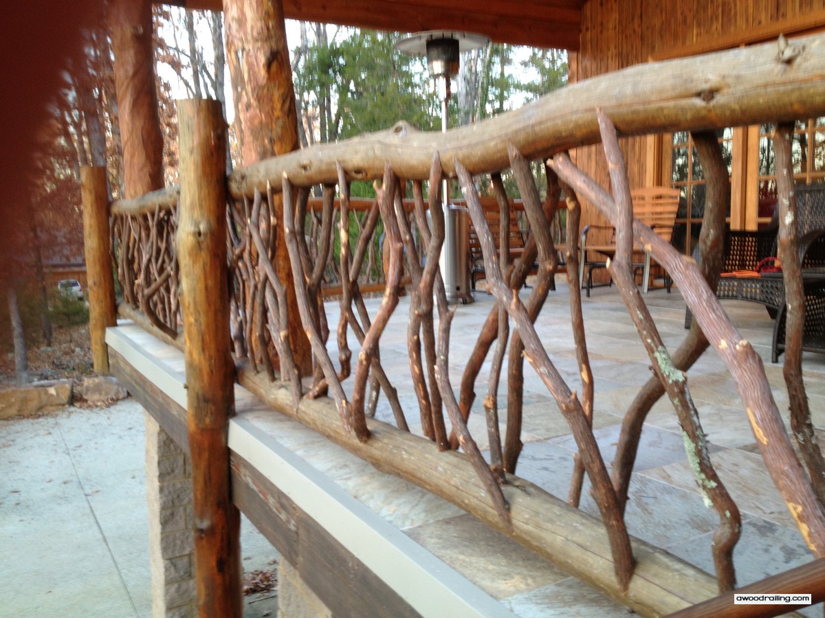 Mountain Laurel Log Railing