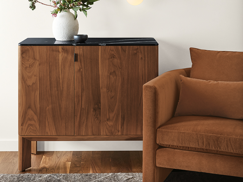 Pren Bar Cabinets with Cambria quartz tops