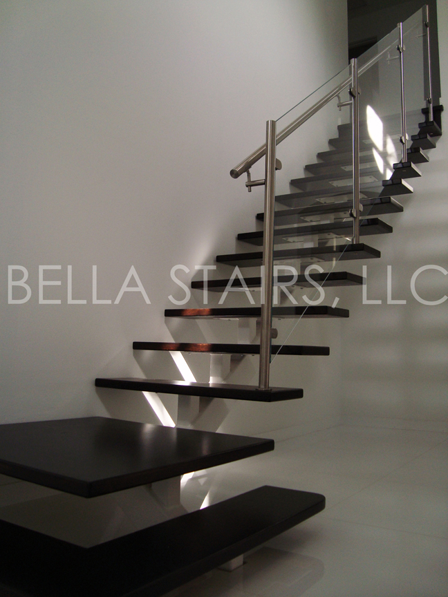 6610 Acacia Court - Custom Glass Railing by Bella Stairs - Architizer