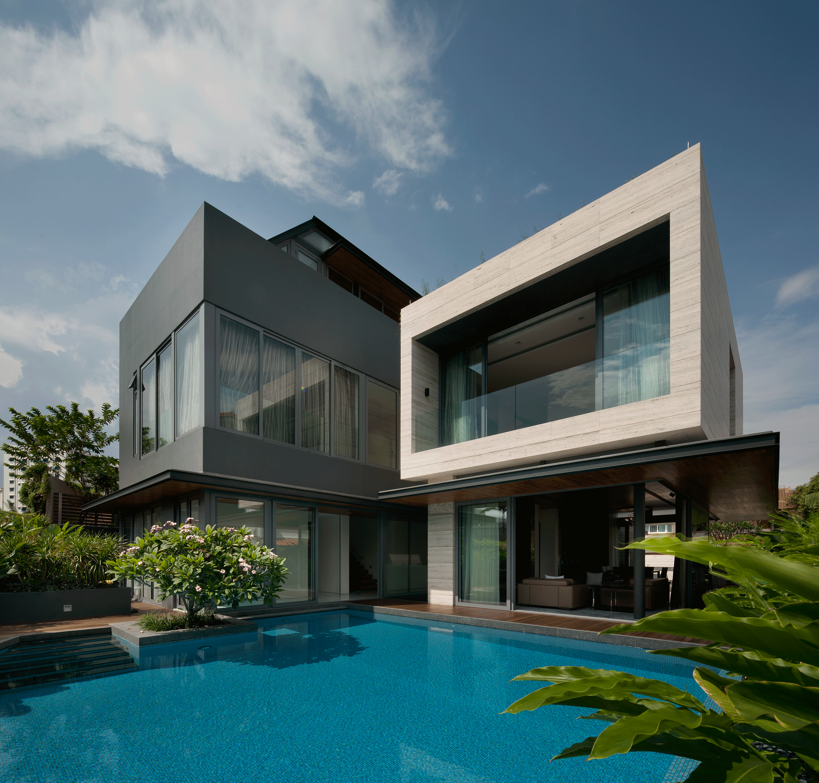 Architecture houses. Модерн Виллас Сочи. Вилла Мистраль Сингапур. Дом в стиле модернхауз. Модернистский дом в США частная архитектура.