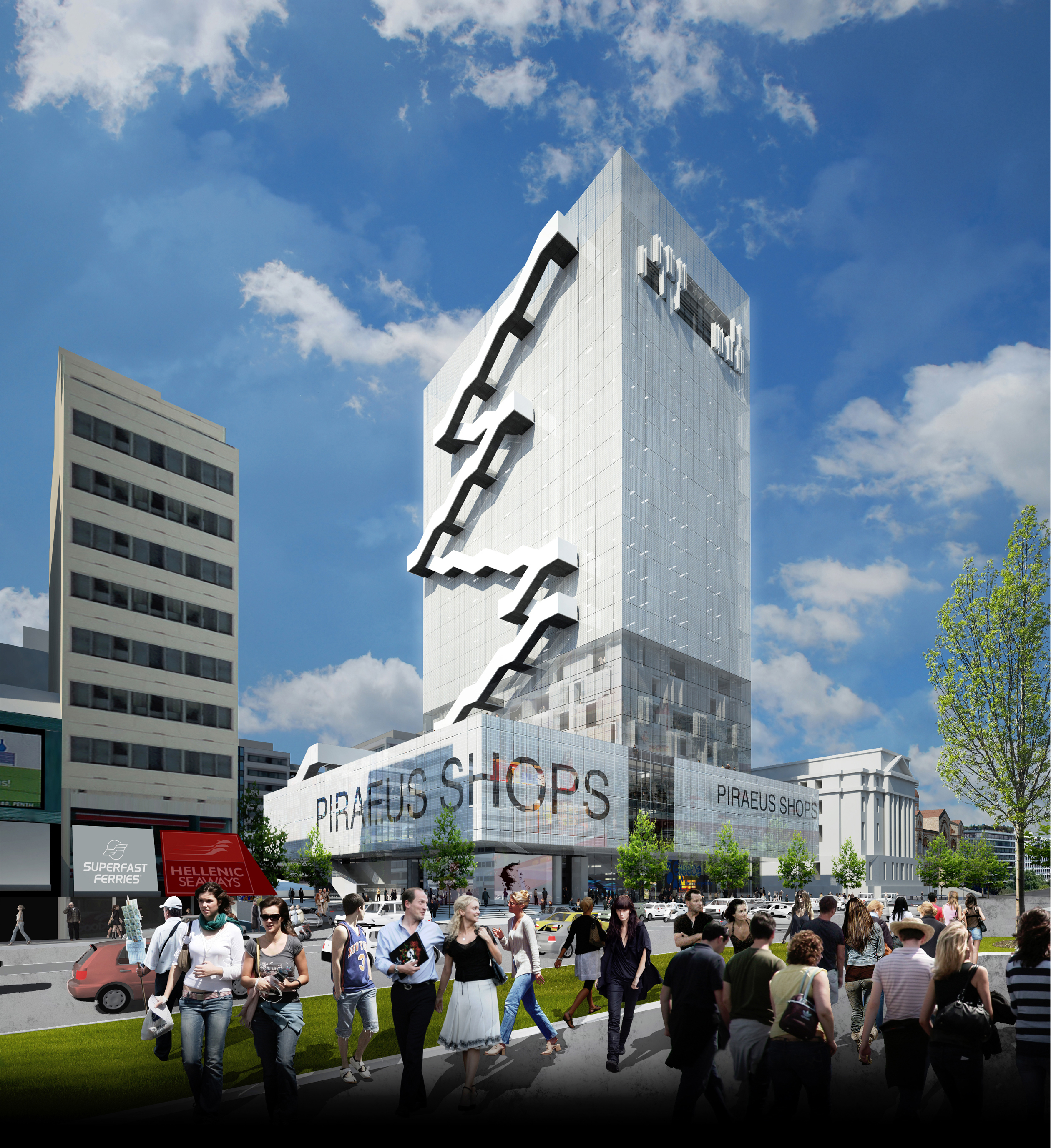 PERSPECTIVE VIEW FROM STREET - © ZERAFA STUDIO LLC