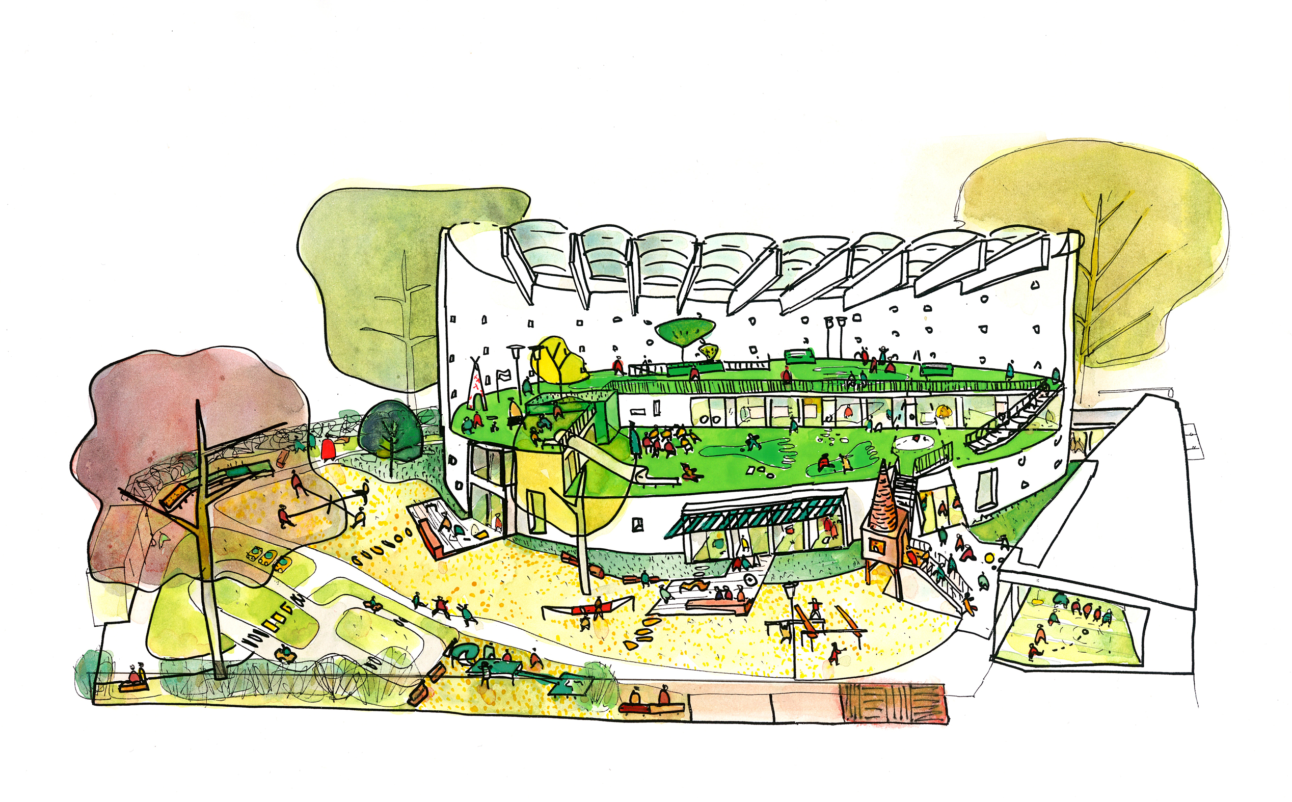  St. Sebastian Kindergarten by BOLLES+WILSON - Architizer Illustration 