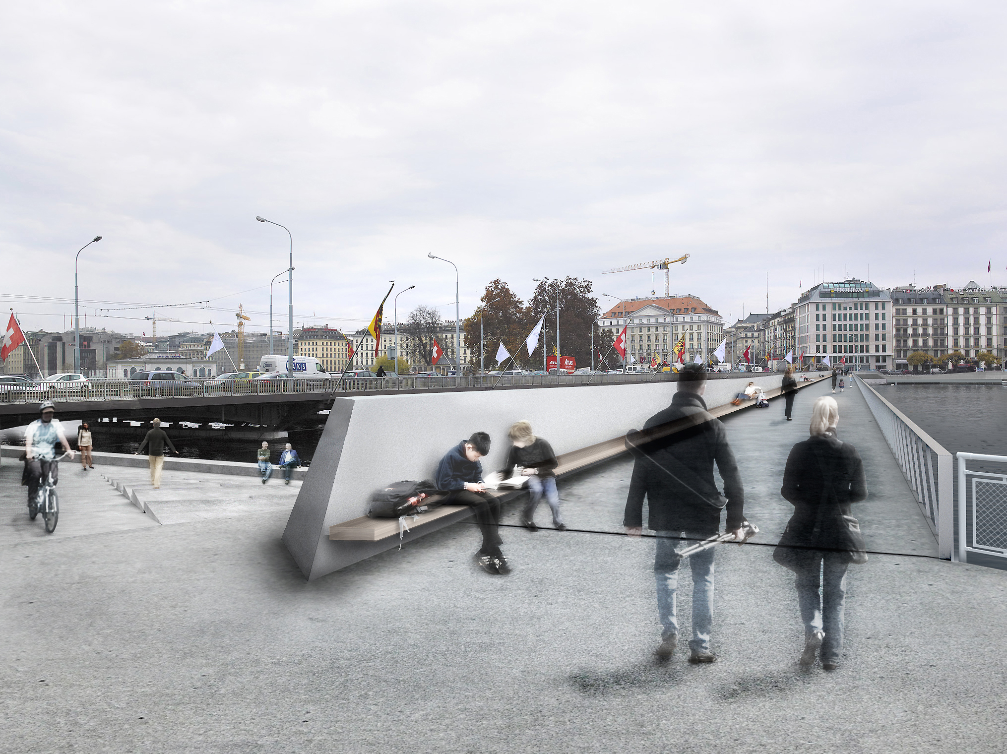 Traversée piétons/cyclistes de la rade_Genève by PIERRE-ALAIN DUPRAZ ...