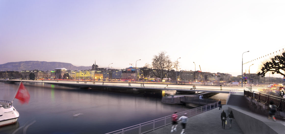 Traversée piétons/cyclistes de la rade_Genève by PIERRE-ALAIN DUPRAZ ...
