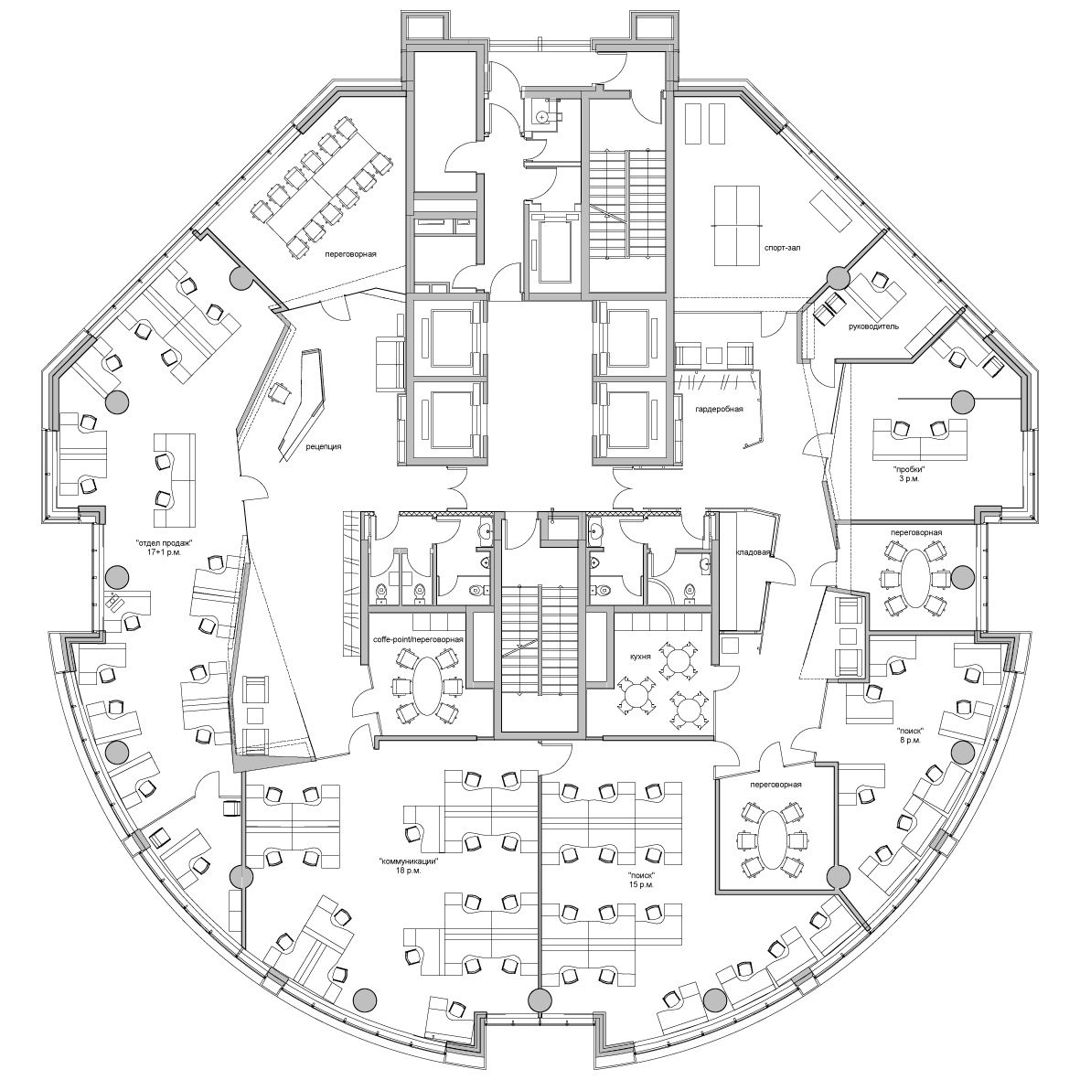 Планировка здания. План офисного здания. Планировка многоэтажного офиса. Планировка офисного этажа. Круглые планировки офисов.