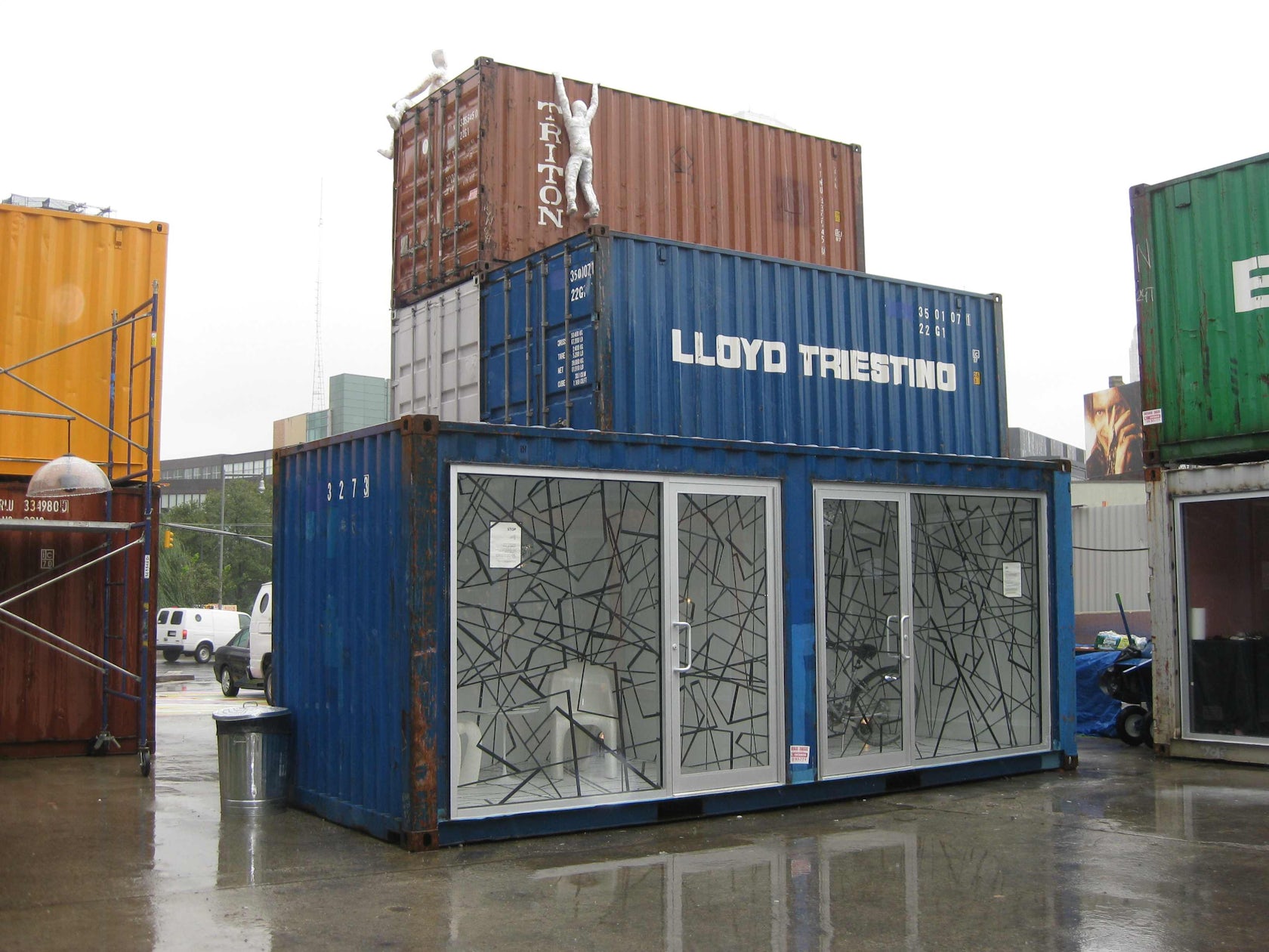 installation in a shipping container - Architizer