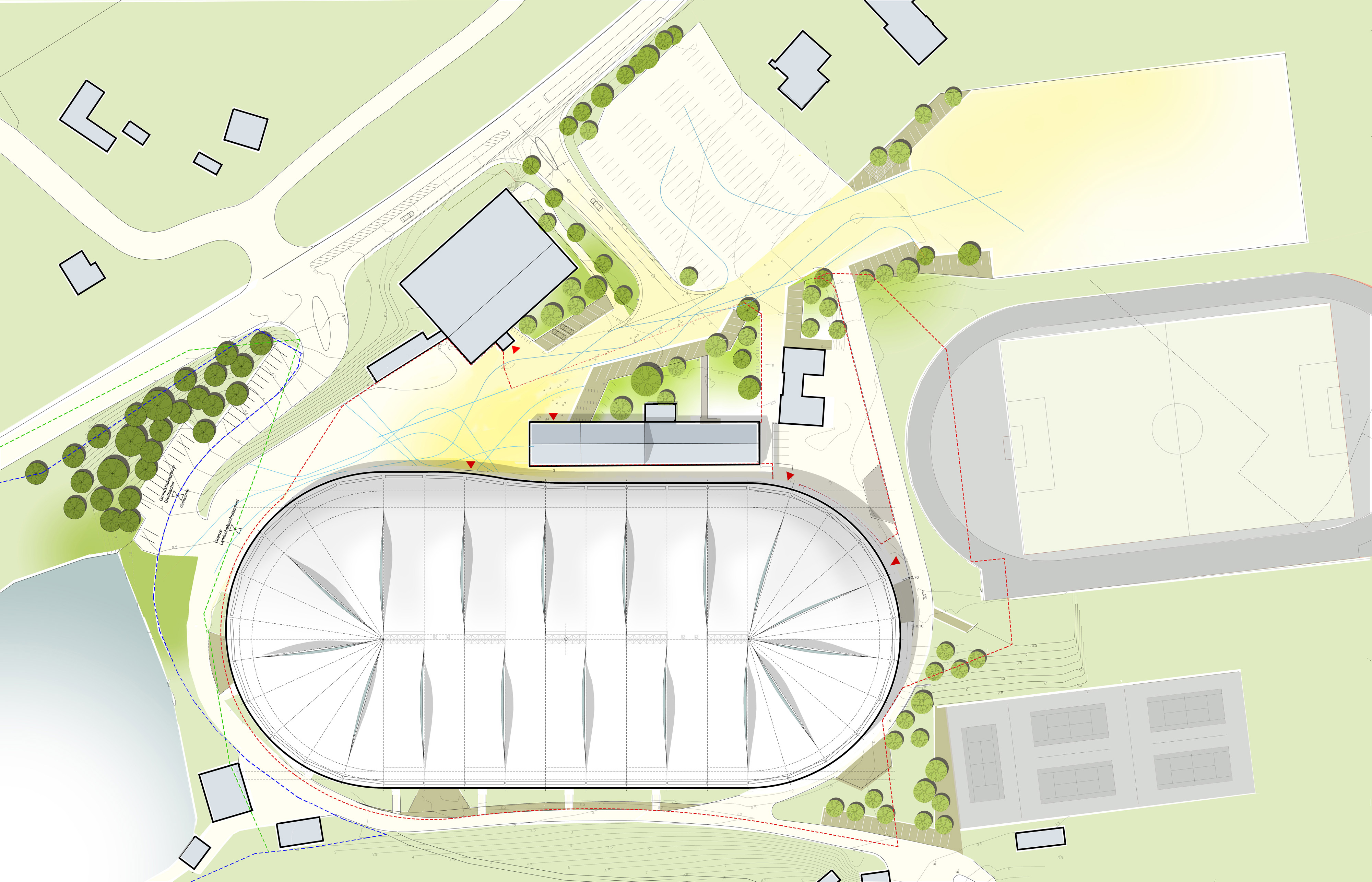 Inzell Speed Skating Stadium by Behnisch Architekten, Pohl Architekten